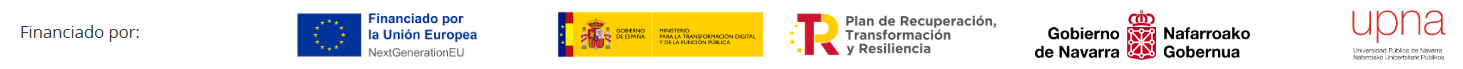 Financiado por: NextGenerationEU, Gobierno de España, Plan de Recuperación Transformación y Resiliencia, Gobierno de Navarra, UPNA